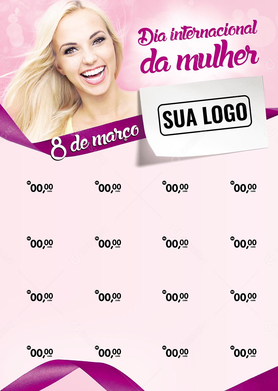 Social Media Encarte 8 De Março Dia Internacional Da Mulher PSD Editável