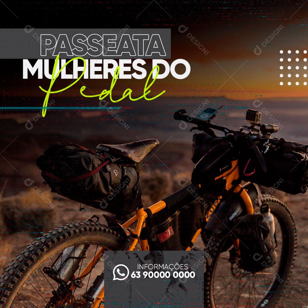 Post Bicicleta Mulheres do Pedal Social Media PSD Editável
