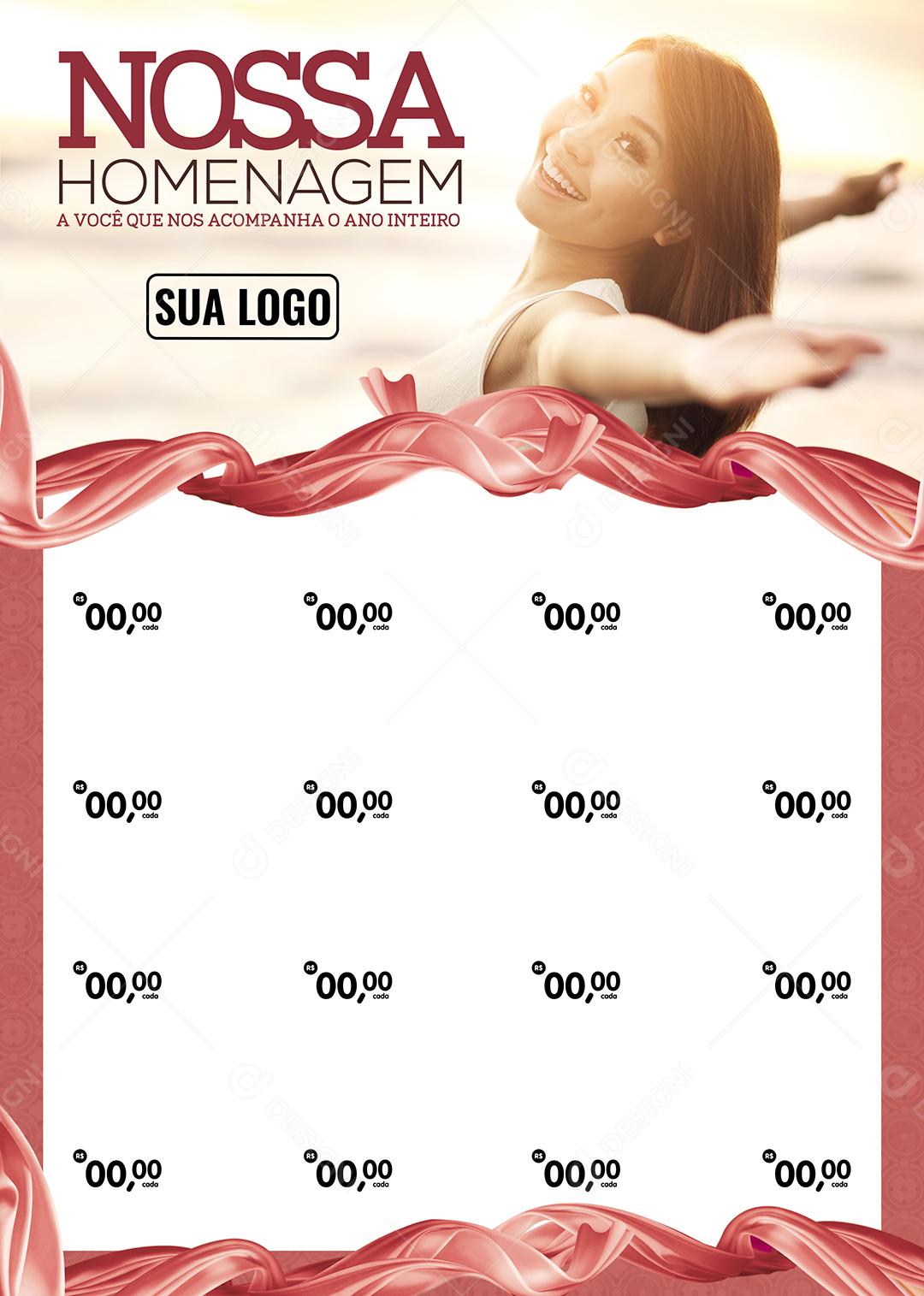 Social Media Encarte Nossa Homenagem A Você Que Nos Acompanha Dia Da Mulher PSD Editável