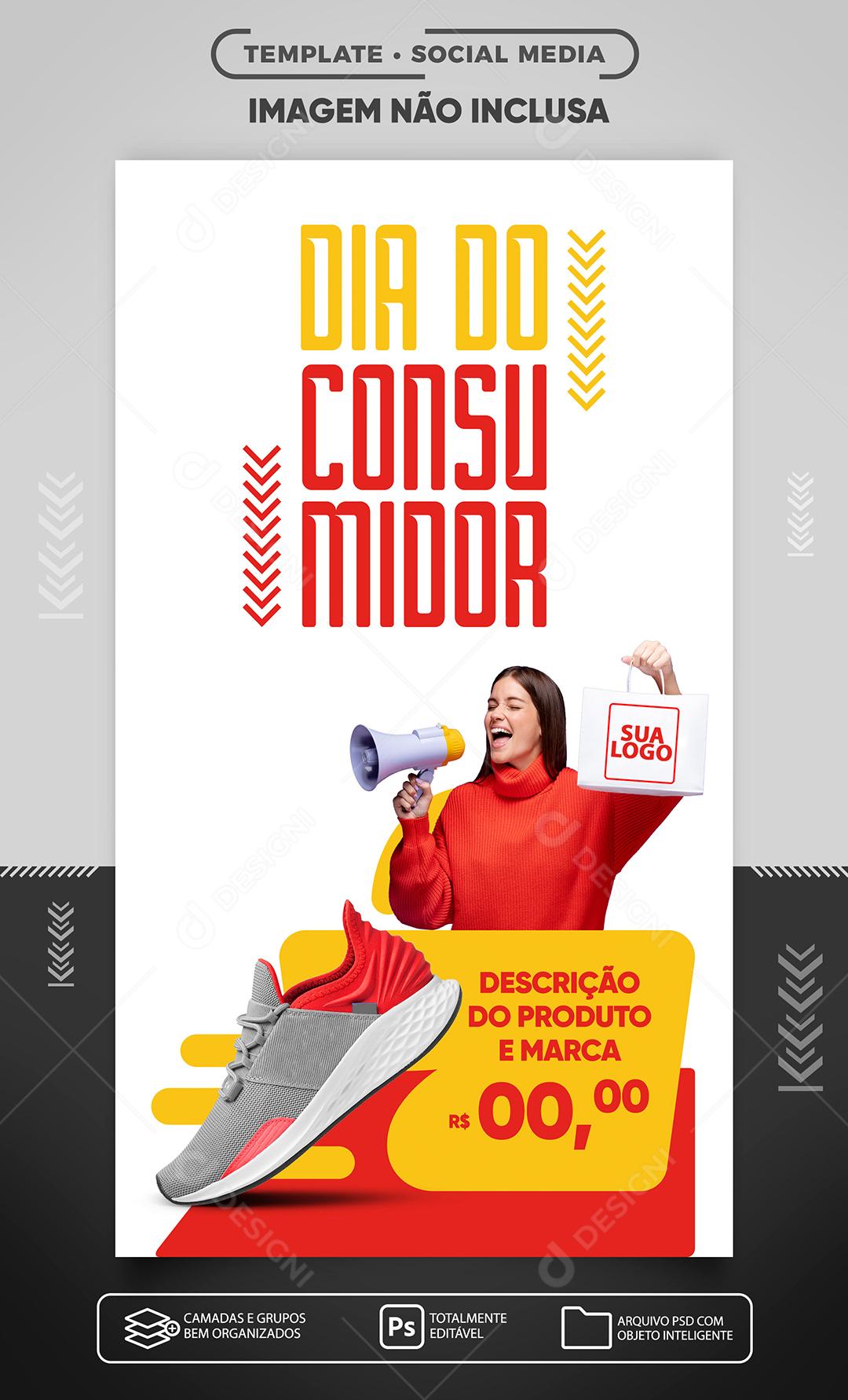 Social Media Dia Do Consumidor Lojas Descontos PSD Editável