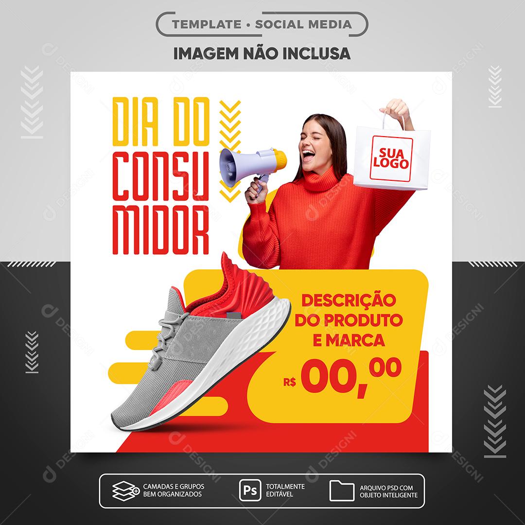 Social Media Dia Do Consumidor Lojas Descontos PSD Editável