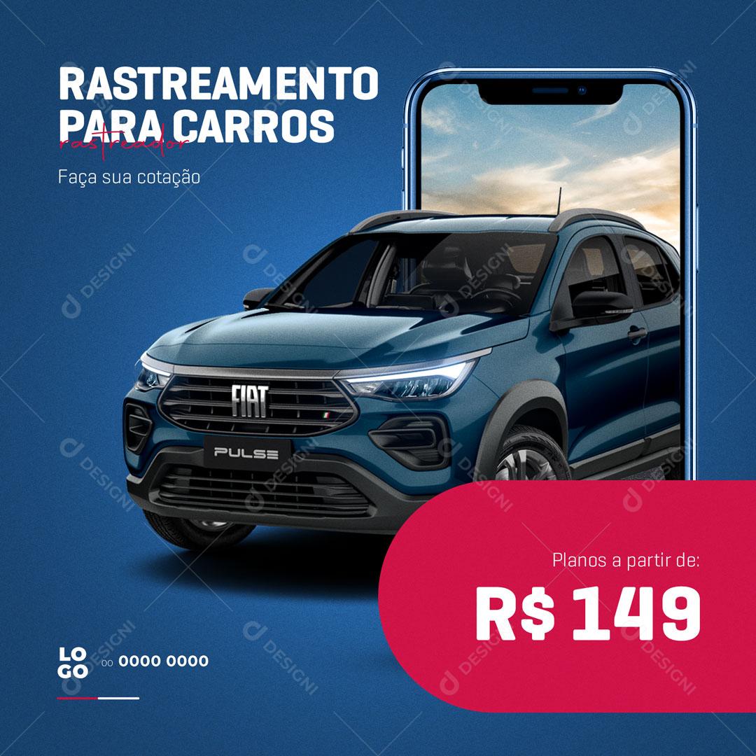 Post Rastreamento Para Carros Faça sua Cotação Social Media PSD Editável
