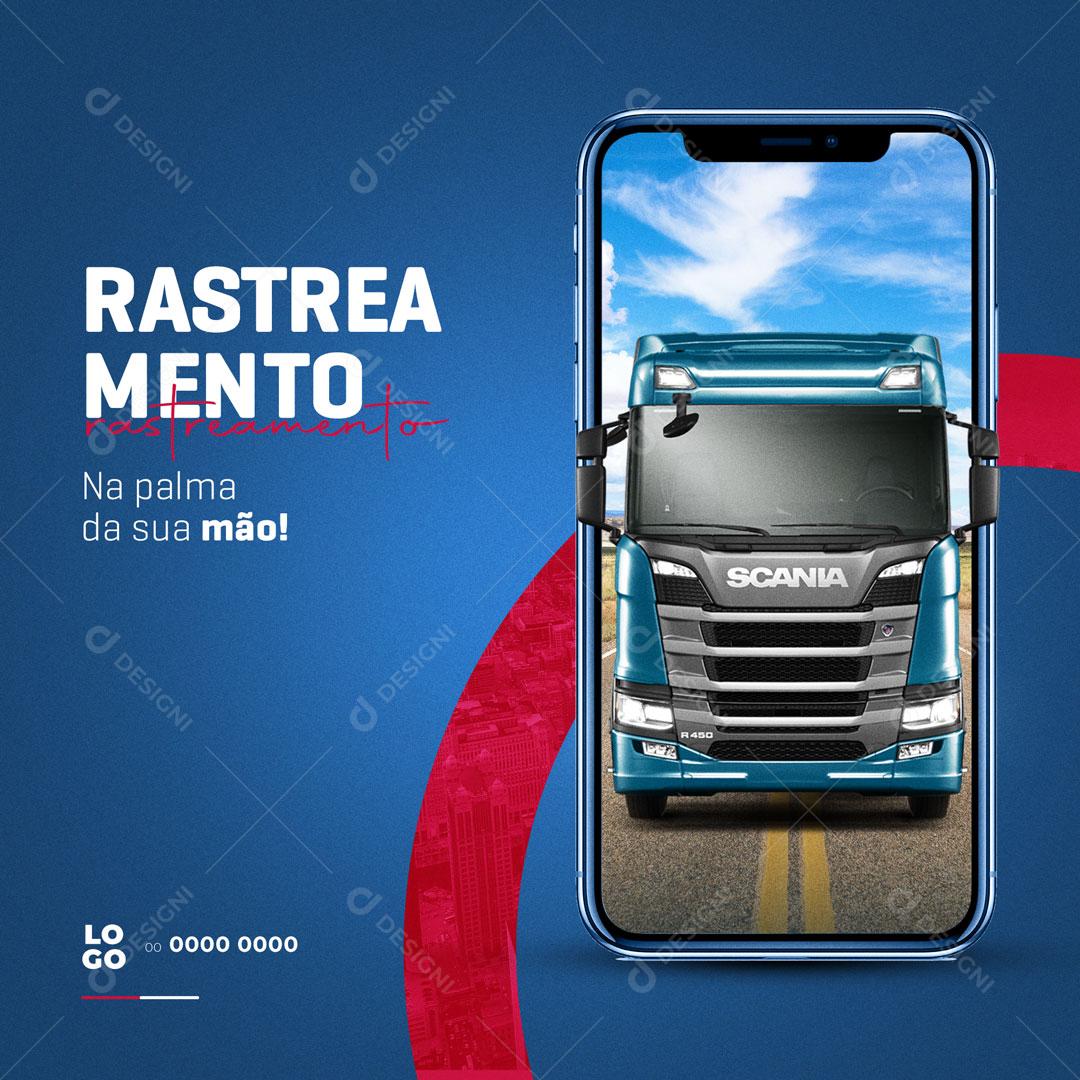 Post Rastreamento Veicular Pelo o Celular Social Media PSD Editável