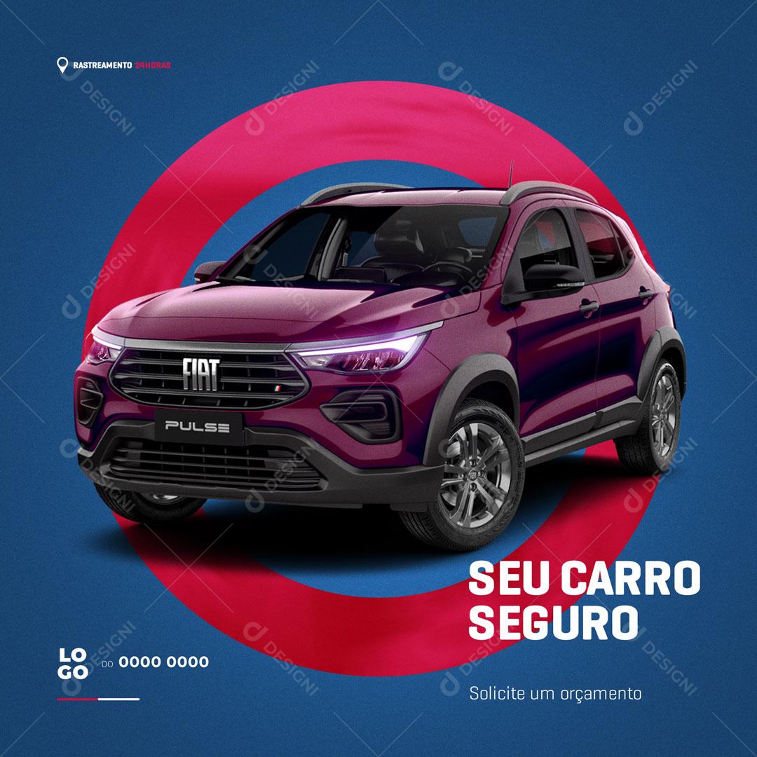 Post Rastreamento Veicular Seu Carro Seguro Social Media PSD Editável