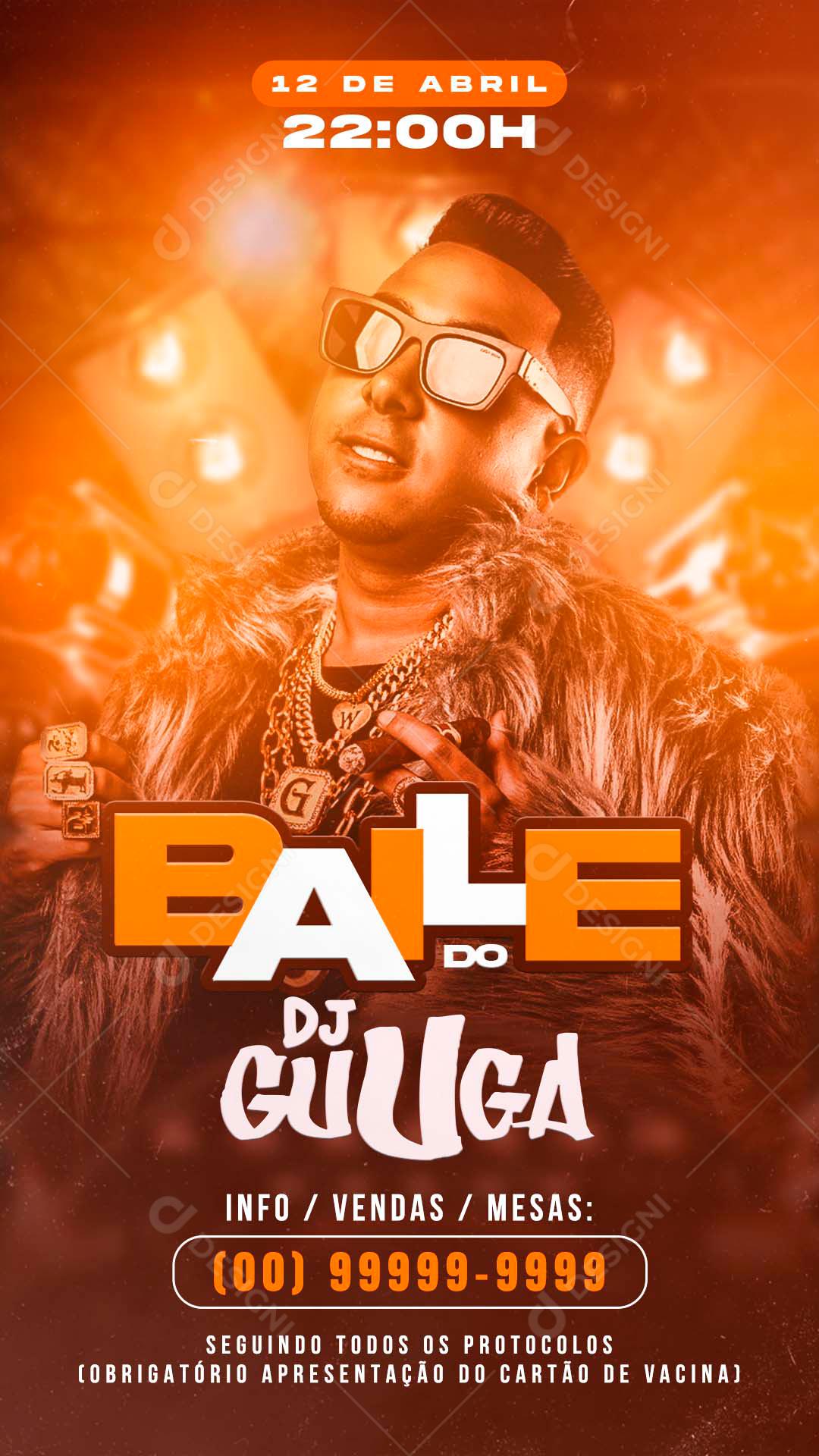 Social Media Baile Dj Guuga Agenda Flyers PSD Editável