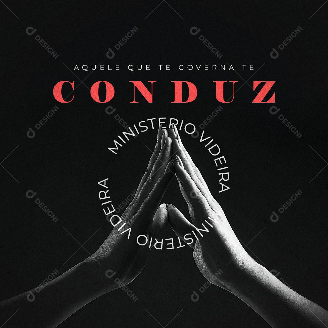 Social Media Gospel Aquele Que Te Governa Te Conduz Vida PSD Editável