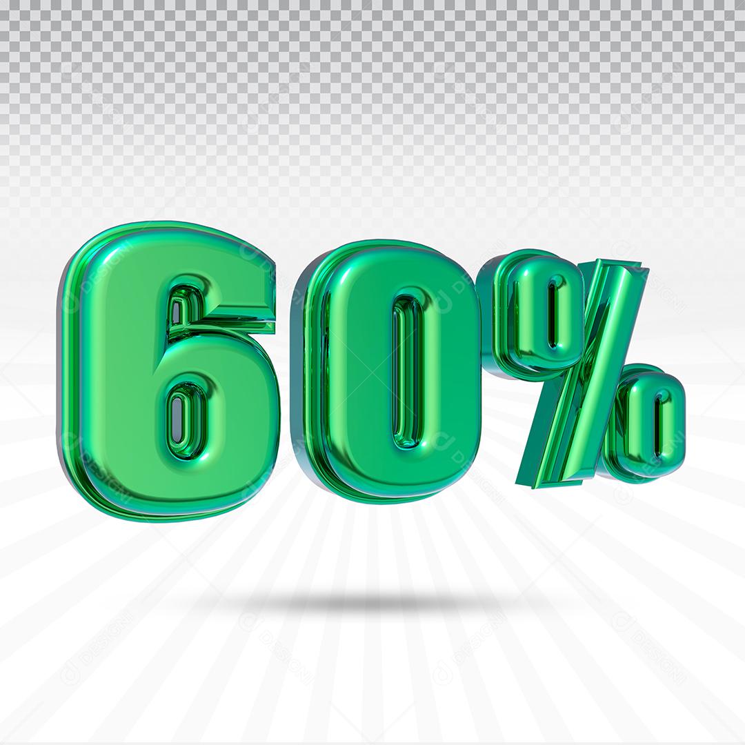 60% Verde Elemento Para Composição PSD