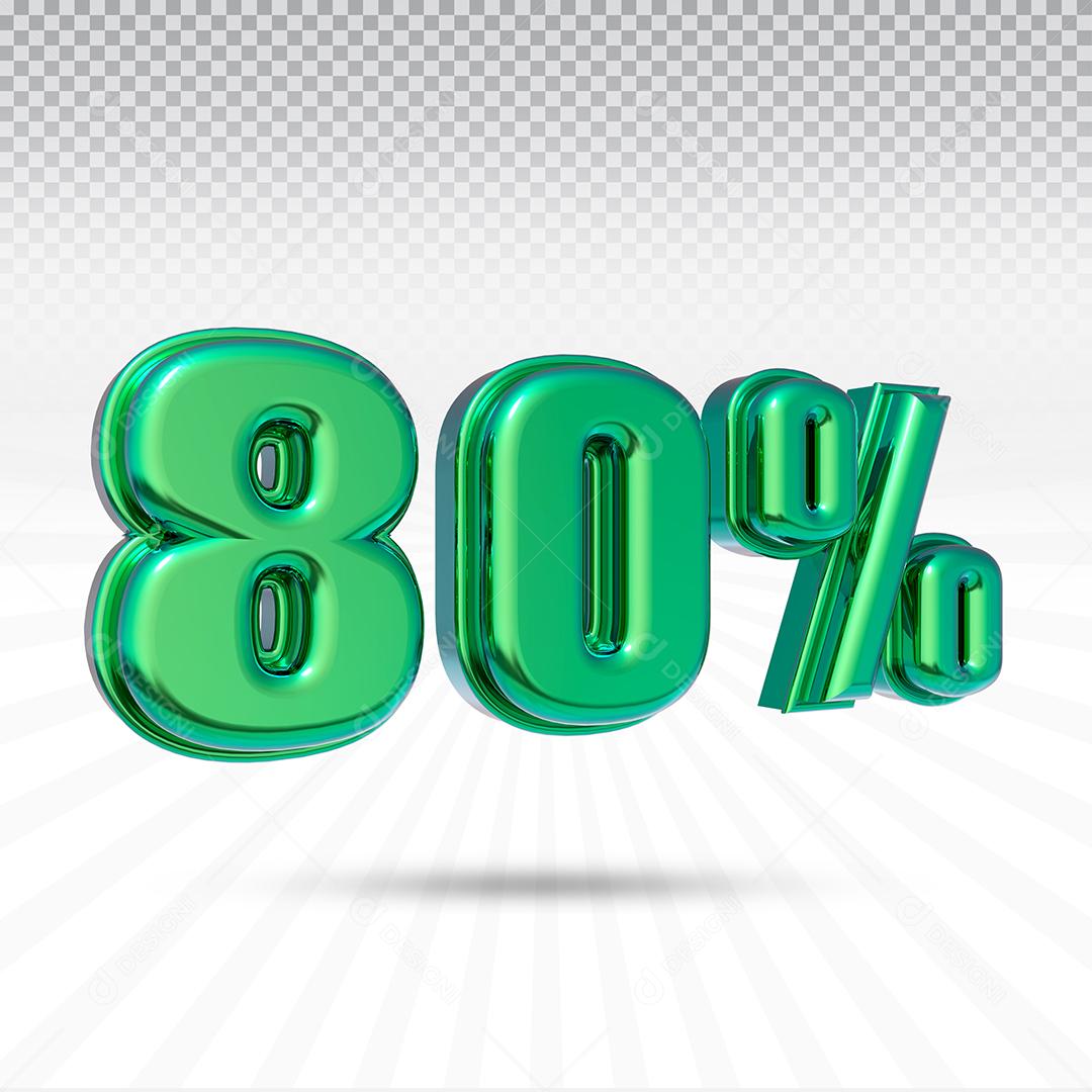 80% Verde Elemento Para Composição PSD
