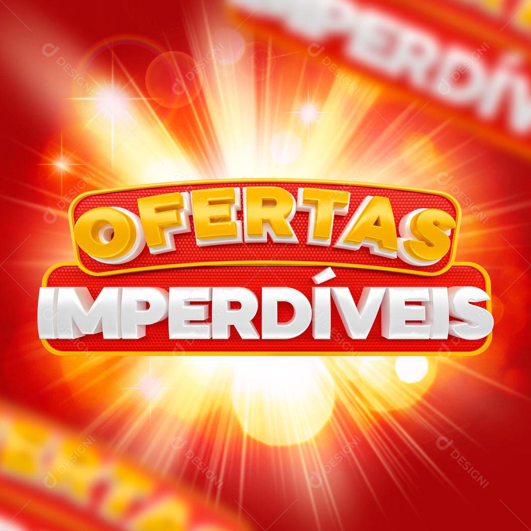 Selo 3D Para Composição Ofertas Imperdíveis PNG Transparente