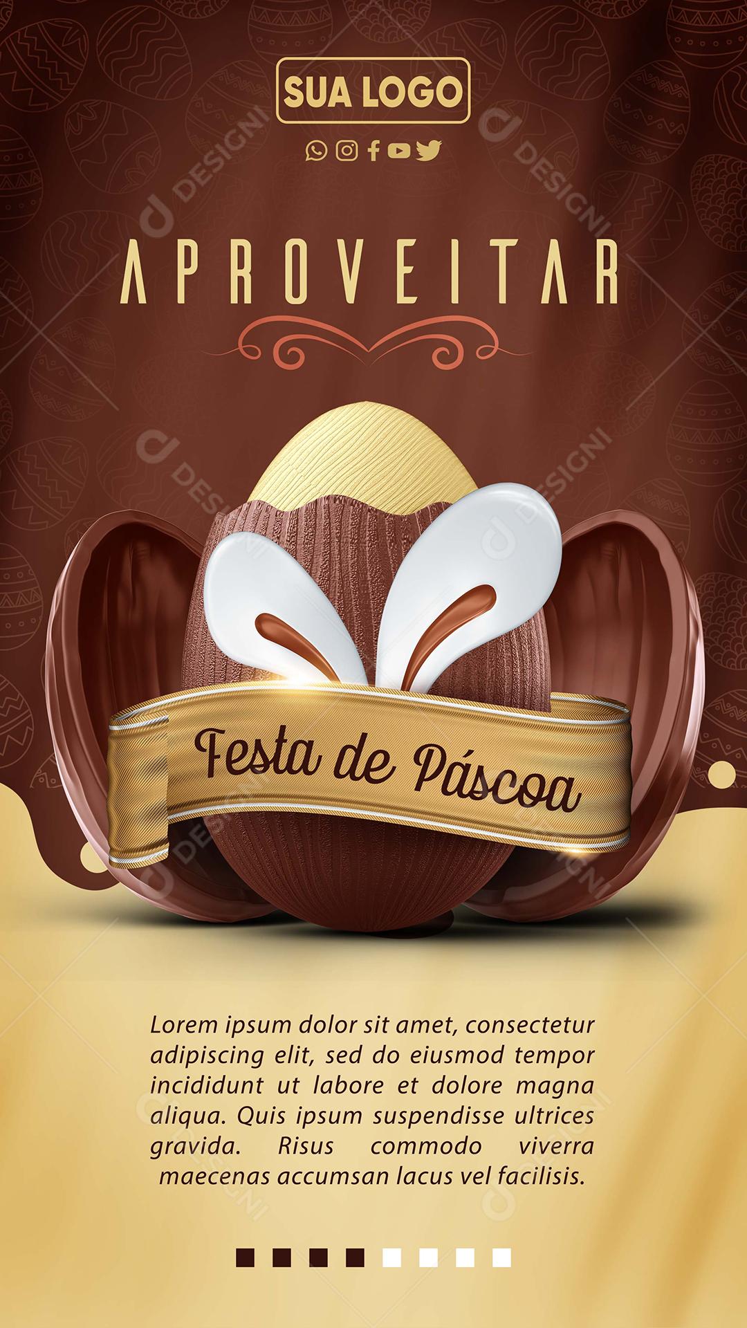 Social Media Aproveite a Festa de Páscoa PSD Editável
