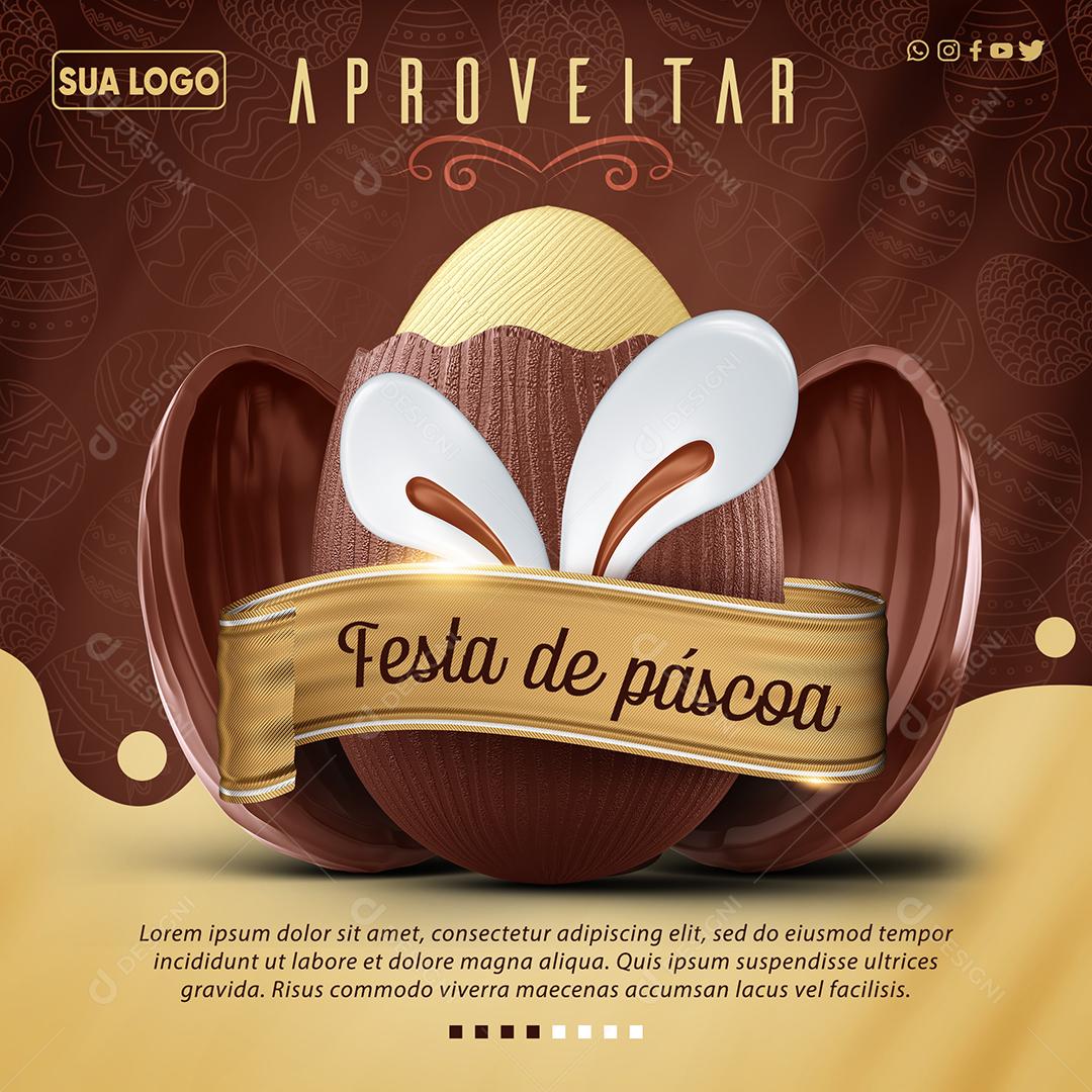 Aproveite a Festa de Páscoa Social Media PSD Editável