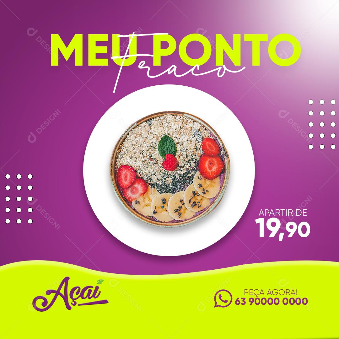 Social Media Açaiteria Meu Ponto Fraco PSD Editável