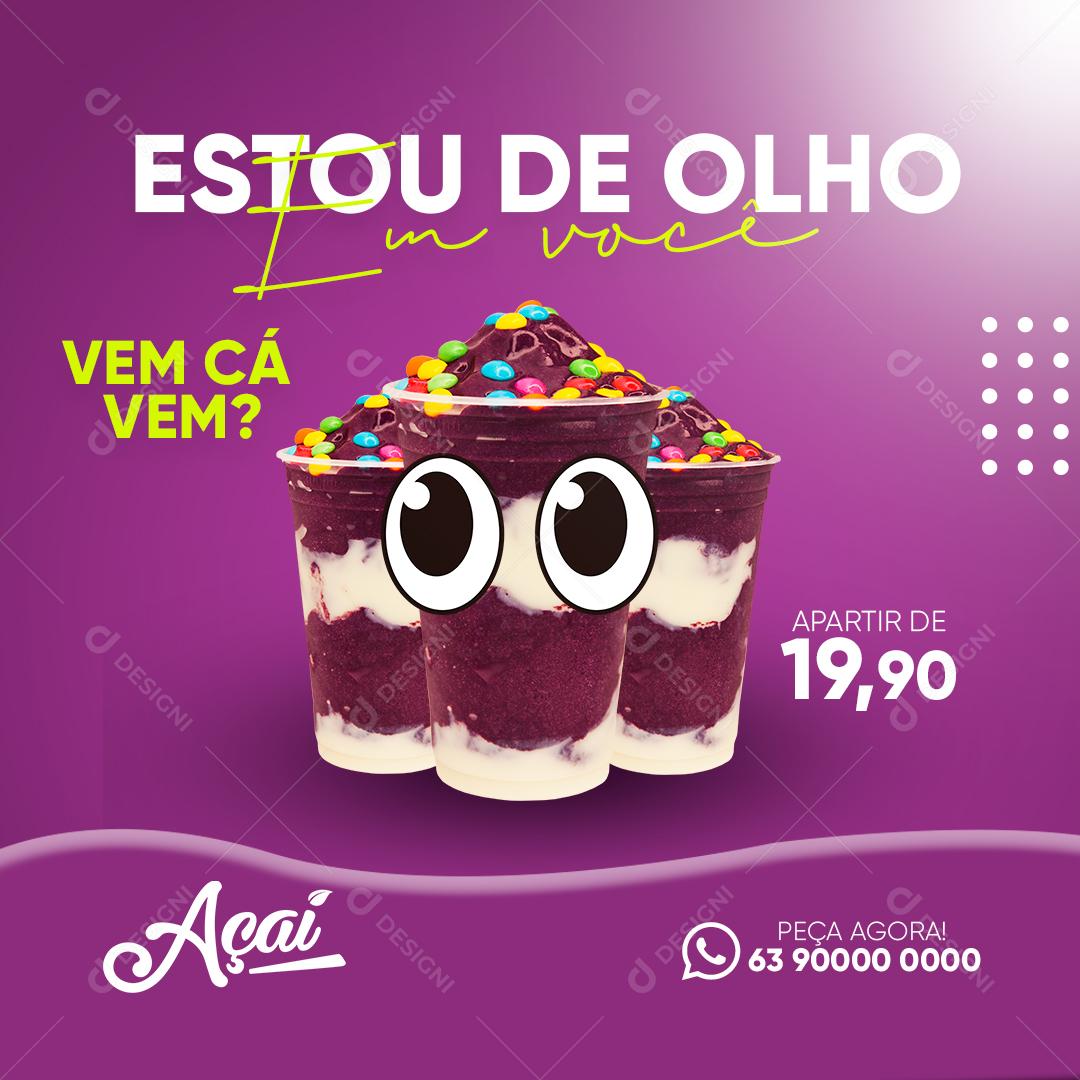 Post Açaiteria Açai The Best Social Media Editable PSD