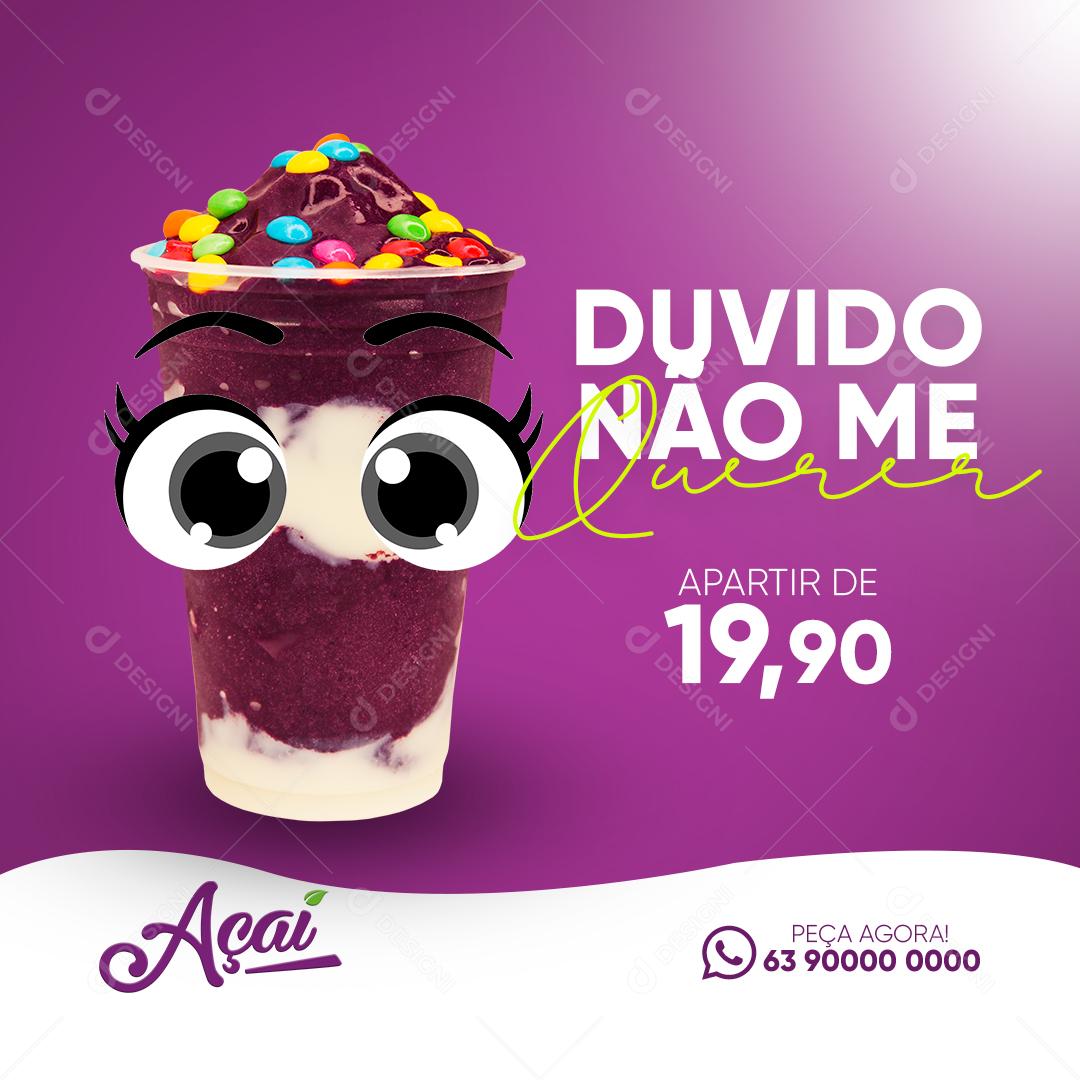 Social Media Açaiteria Açai PSD Editável