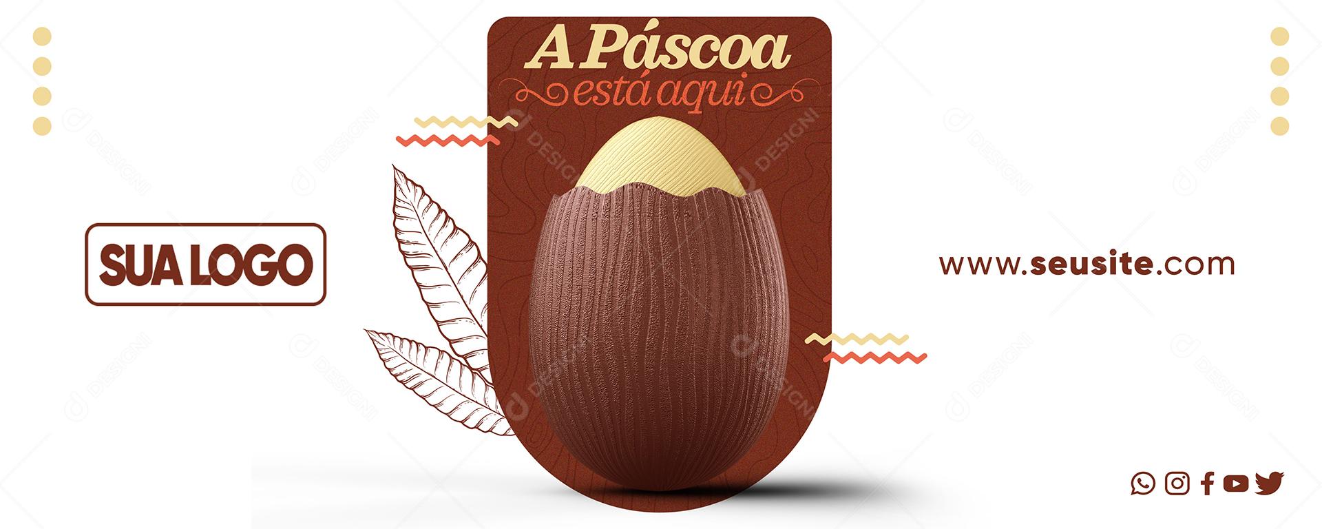 Social Media Banner A Páscoa Está Aqui PSD Editável