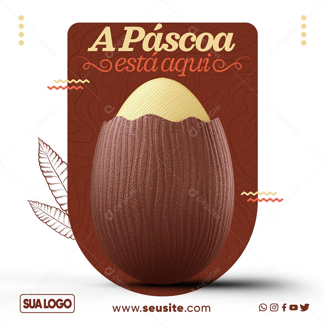 Social Media A Páscoa Está Aqui PSD Editável