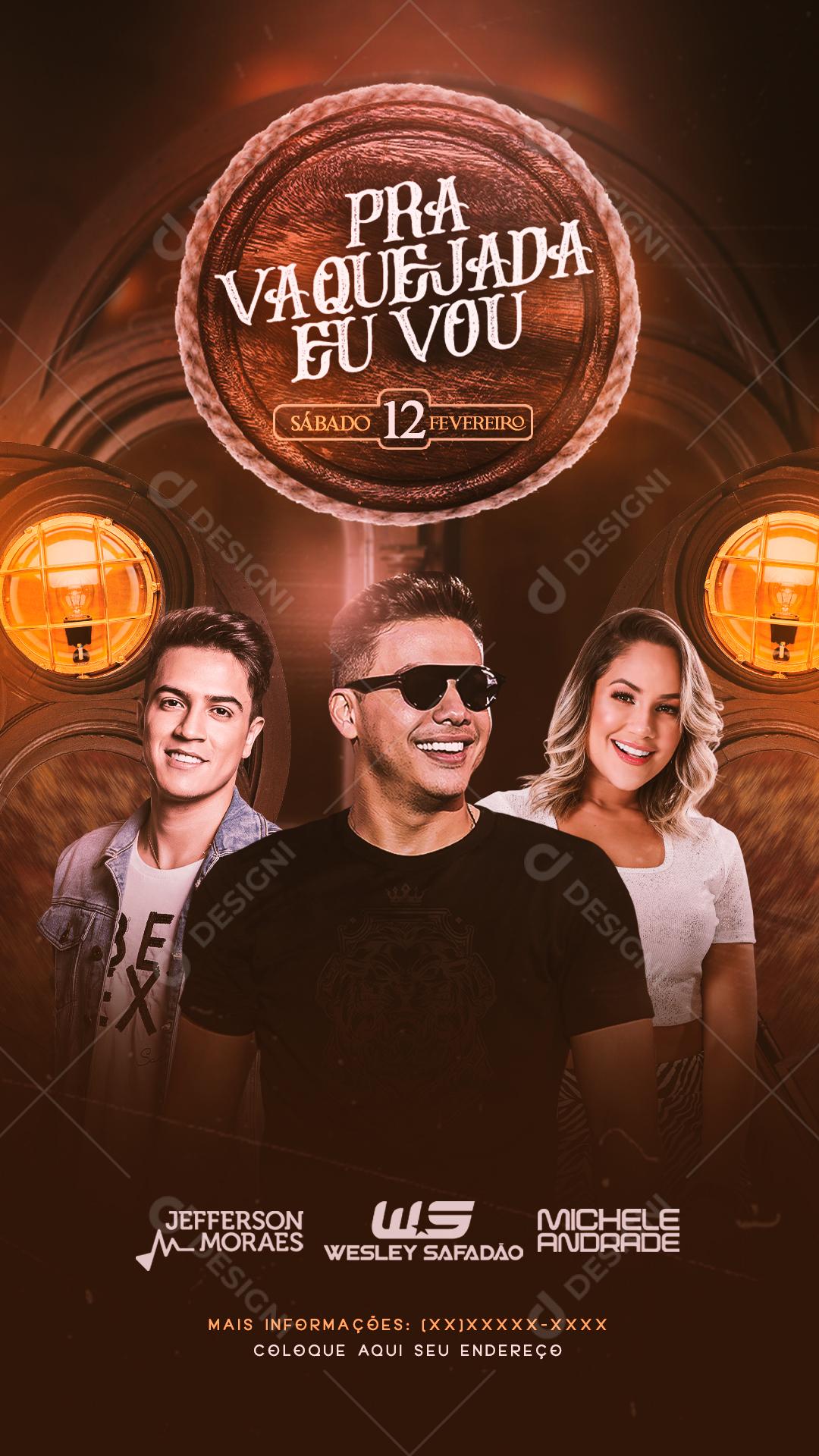 Flyer Pra Vaquejada Eu Vou Ws Jefferson Moraes Social Media PSD Editável