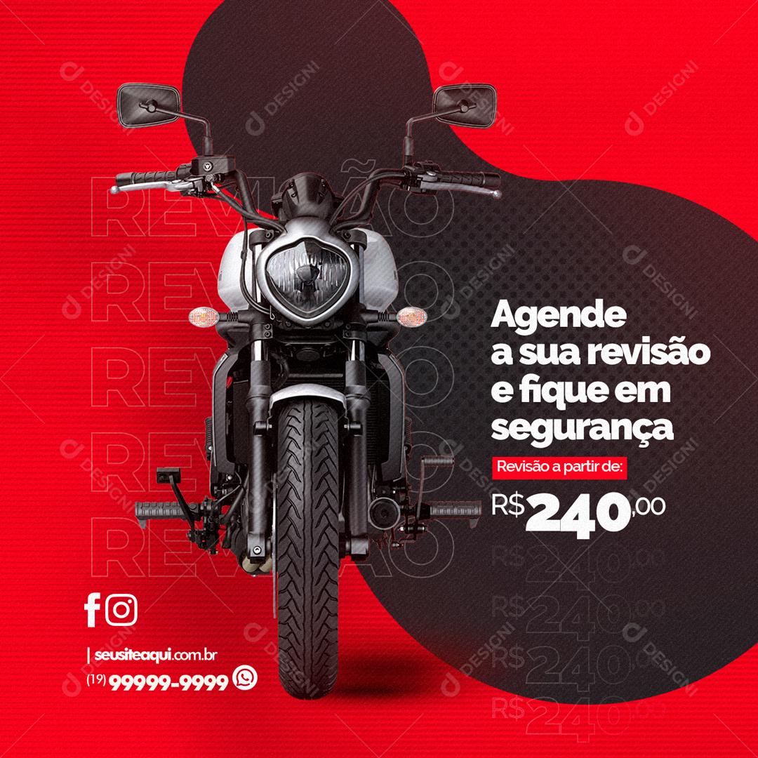 Social Media Agende a sua revisão e fique em segurança Oficina Mecânica PSD Editável