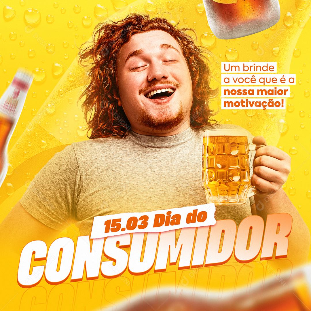 Social Media Um Brinde A Você Que é Nossa Maior Motivação Dia Do Consumidor PSD Editável