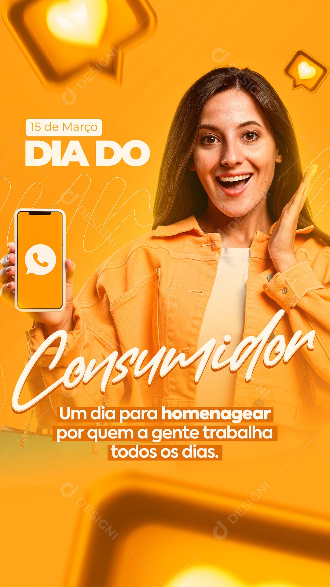 Homenagear Por Quem A Gente Trabalhar Dia Do Consumidor Social Media PSD Editável
