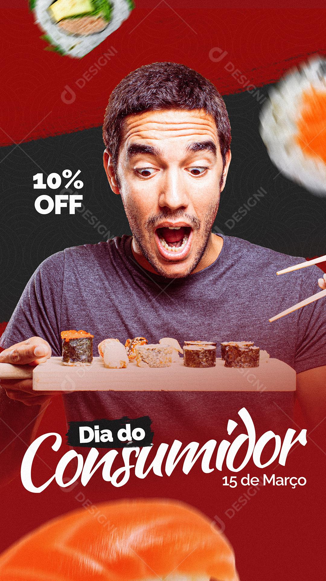 Social Media 15% Desconto Dia Do Consumidor Lojas PSD Editável