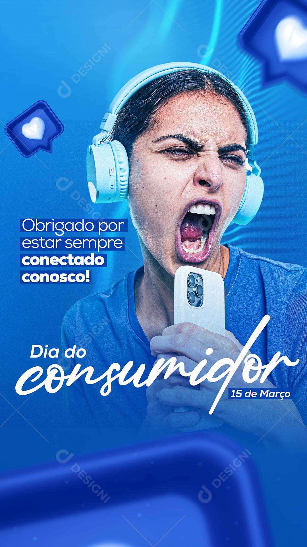 Obrigado Por Está Sempre Conectado Conosco Dia Do Consumidor Social Media PSD Editável