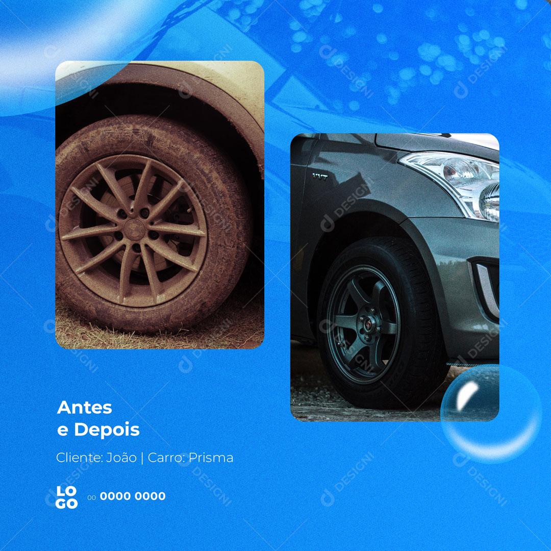 Social Media Lava Jato Antes e Depois PSD Editável