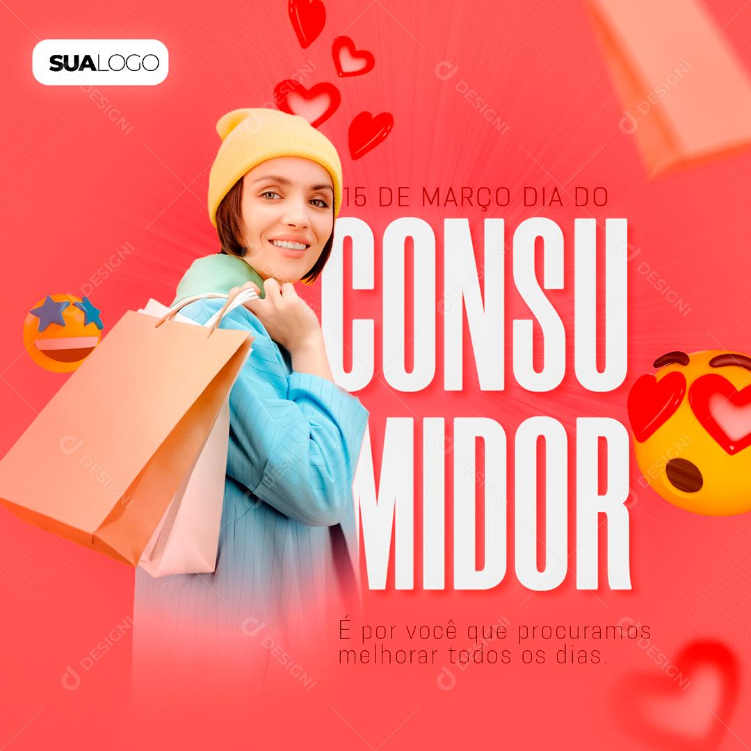 Social Media Dia Do Consumidor 15 De Março Lojas PSD Editável