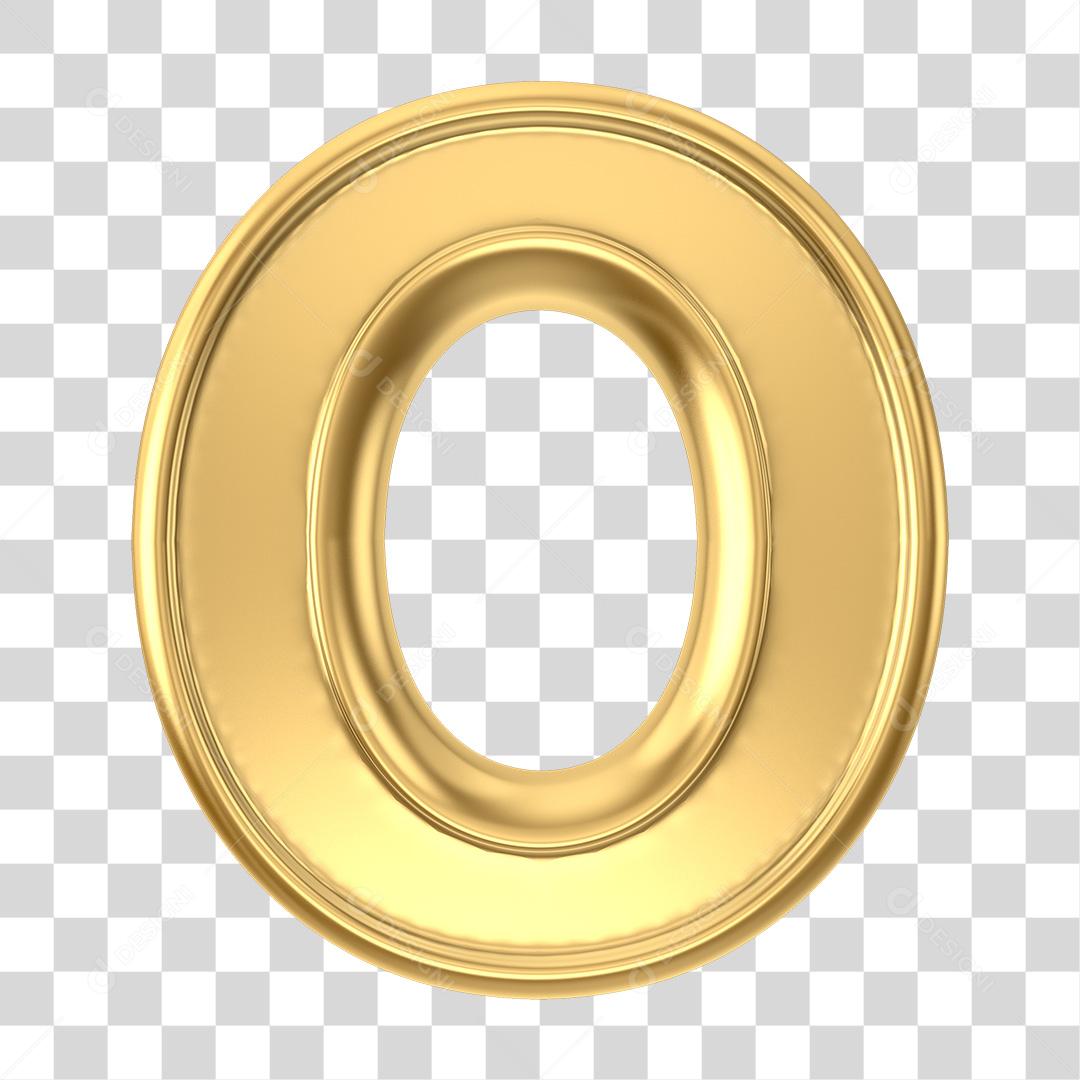 Número 0 Elemento 3D PNG Transparente