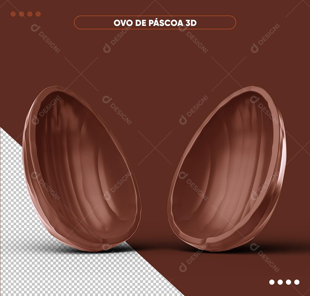 Ovo De Páscoa De Chocolate 3D Elemento Para Composição PSD
