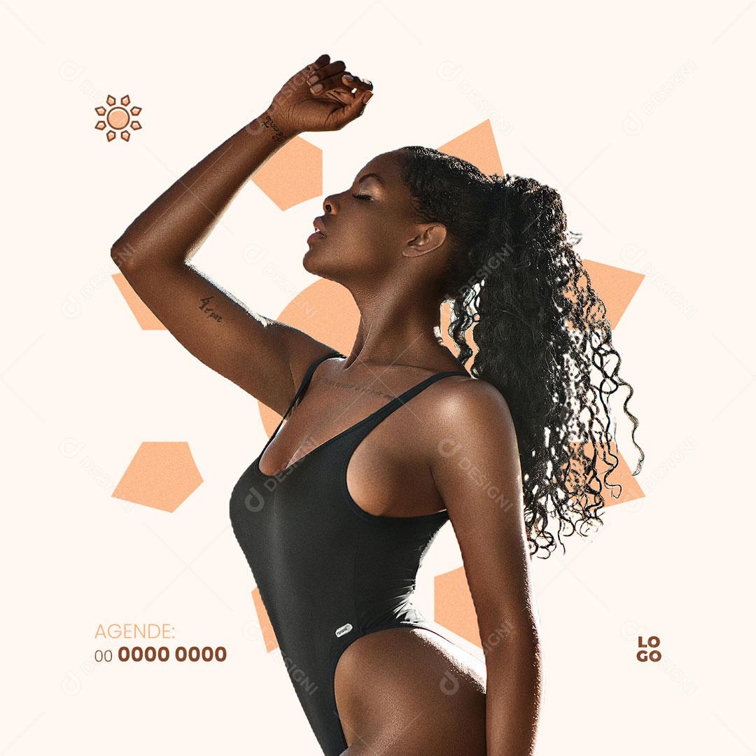 Social Media Agende Seu Bronzeamento Artificial PSD Editável