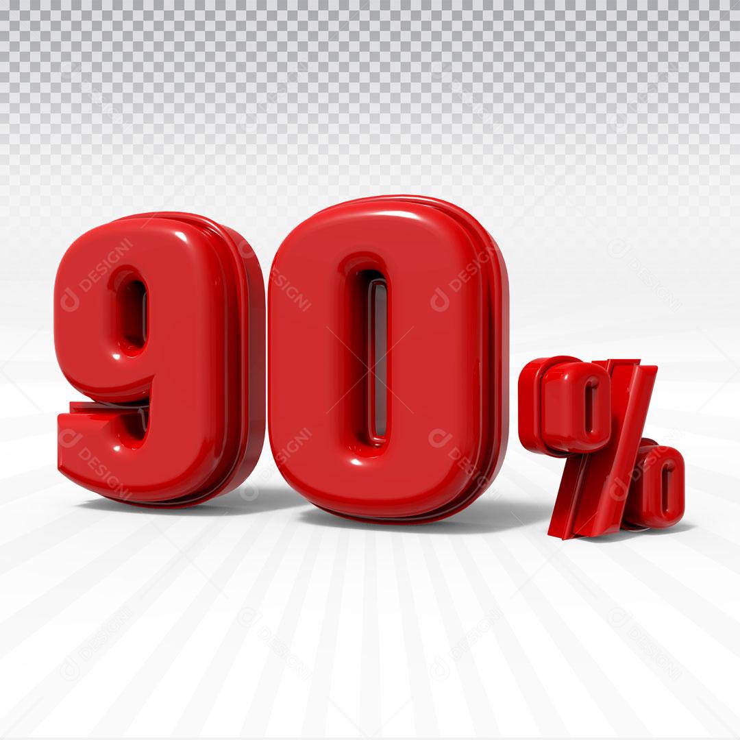 Texto 3D Para Composição 90% De Desconto PSD Editável