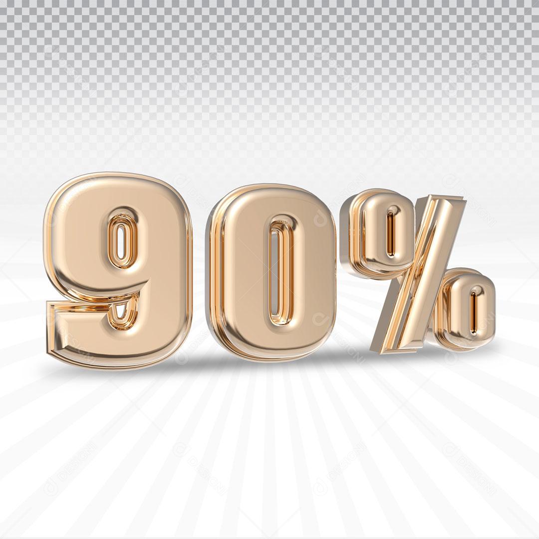 3D Text For Composition 90% Off Golden Editable PSD