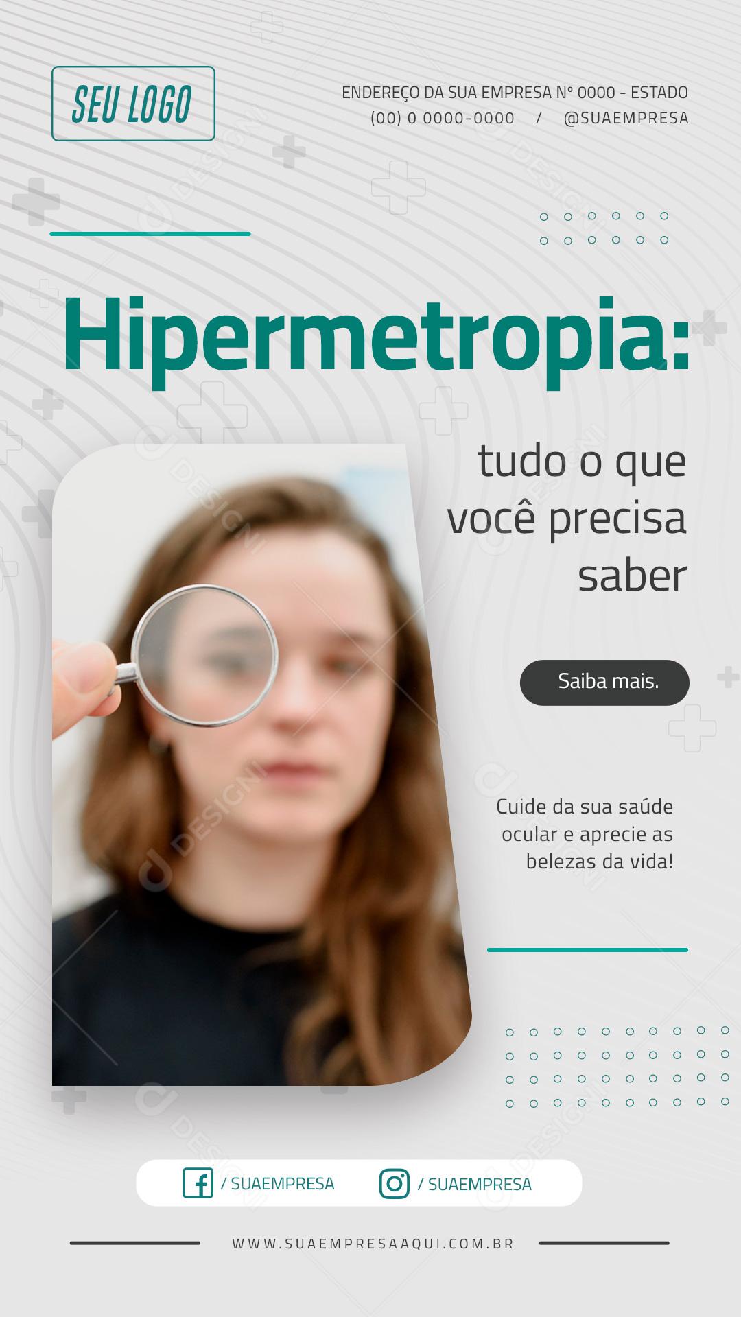 Social Media Hipermetropia Tudo que você precisar saber PSD Editável