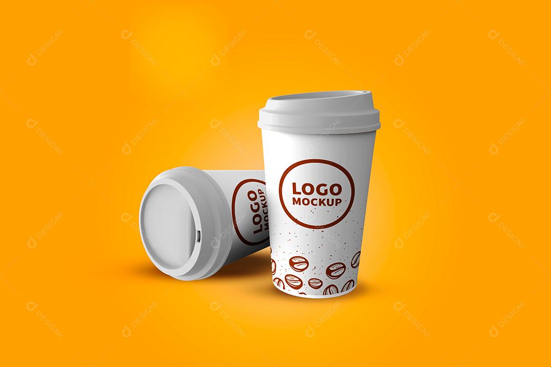 Mockup Logo Gravado No Copo Para Composição PSD