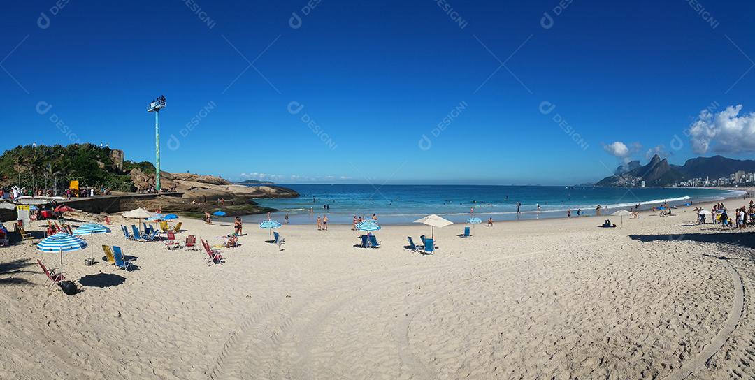 Vista da praia do Arpoador no Rio de Janeiro Brasil