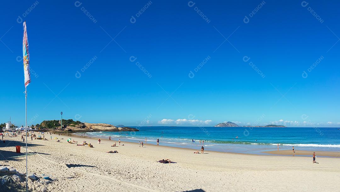 Vista da praia do Arpoador no Rio de Janeiro Brasil