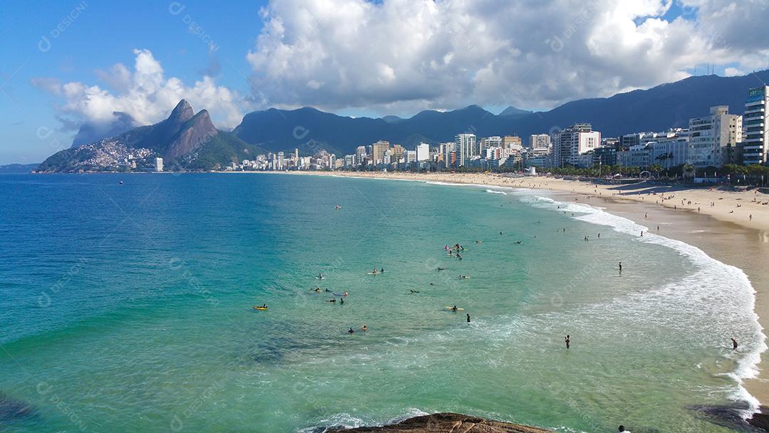 Famosa praia do Arpoador e Ipanema no Rio de Janeiro Brasil