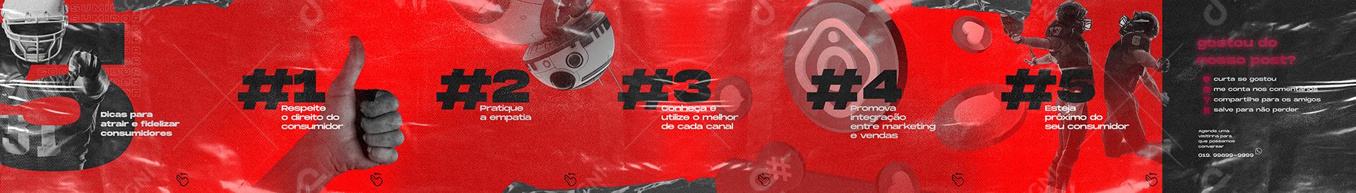 Social Media Respeite O Direito Dia Do Consumidor Carrossel PSD Editável