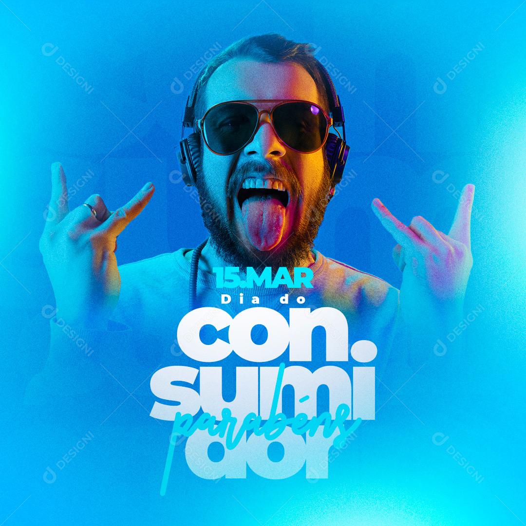 Social Media Dia Do Consumidor Parabéns PSD Editável