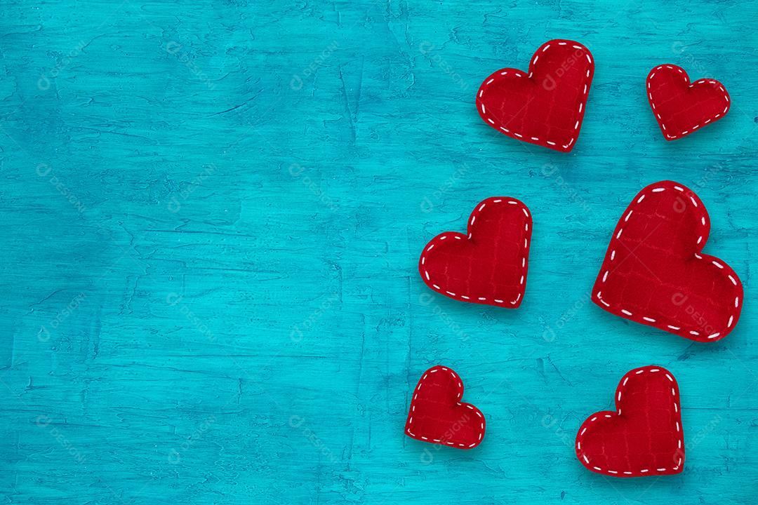 Vista superior do conceito de dia dos namorados