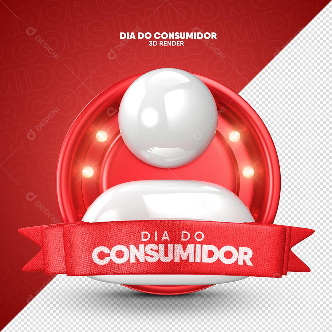Dia Do Consumidor Selo 3D Para Composição PSD