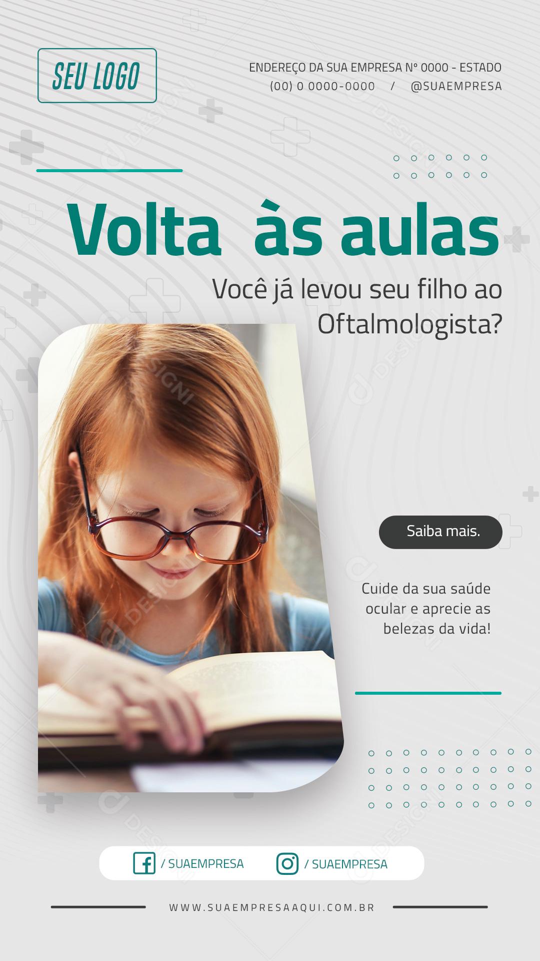 Volta As Aulas Você Já Levou Seu Filho Ao Oftalmologista Social Media PSD Editável