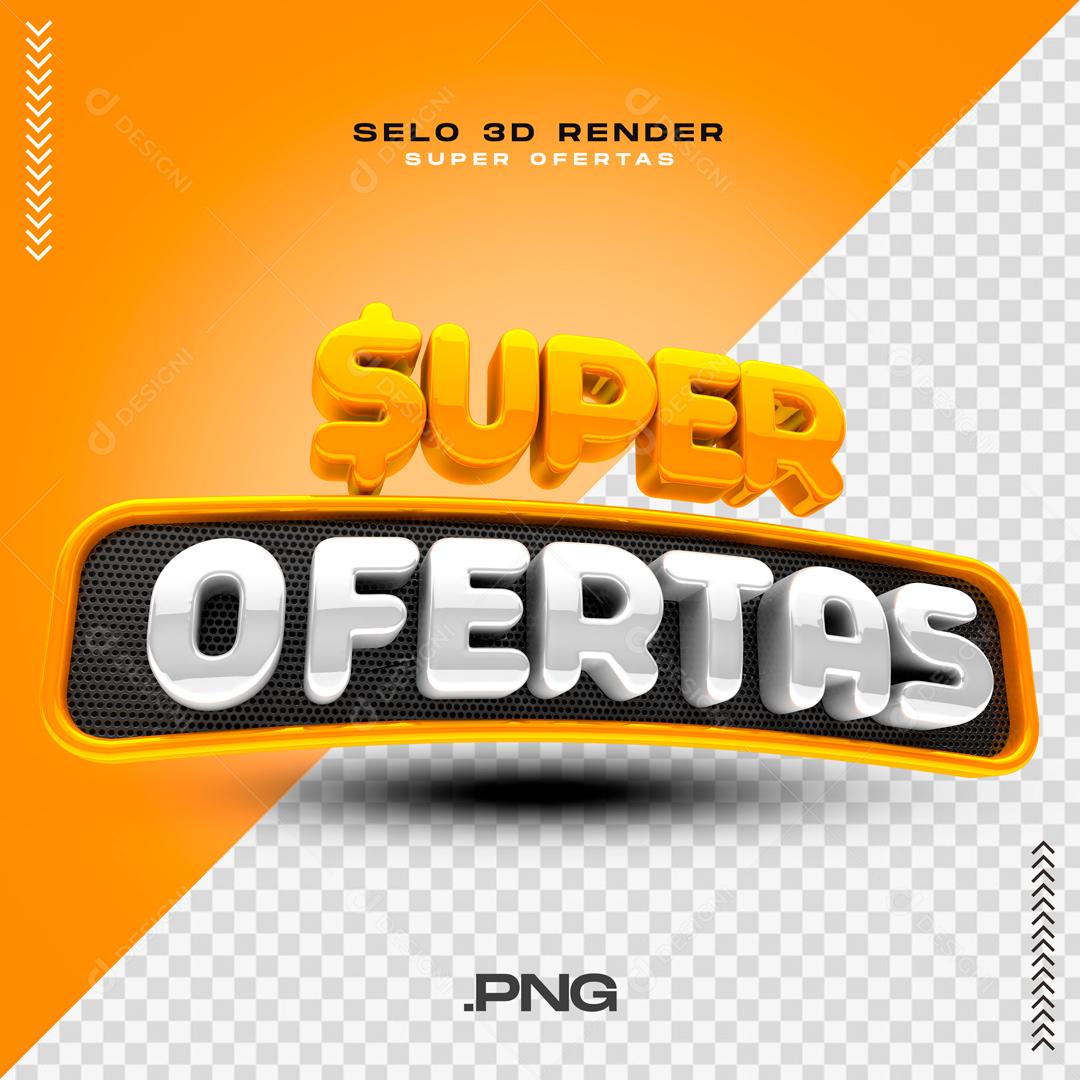 Selo 3D Para Composição Siper Ofertas PSD Editável