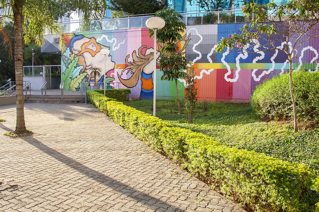 Artes em muro. Gráficos desenhos de rua