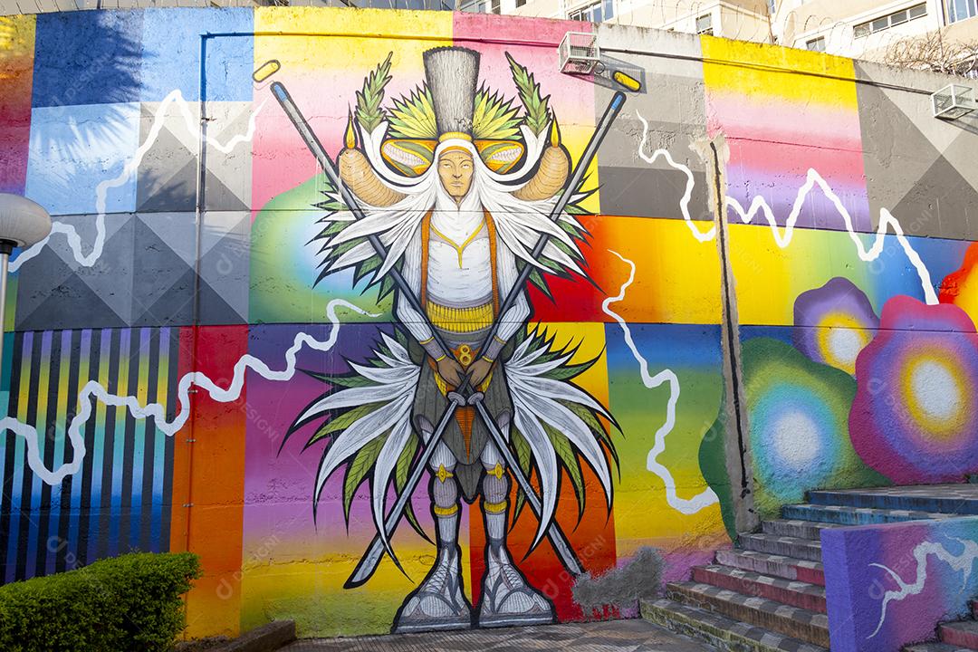 Gráficos. Desenho de rua  Arte de rua. Muro pichado