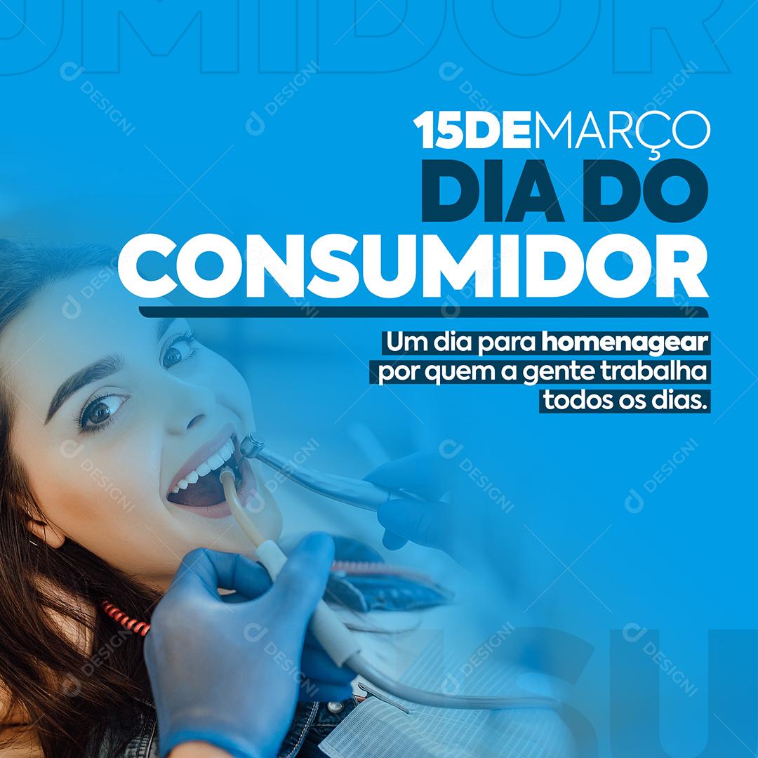 Social Media Homenagear Por Quem A Gente Trabalhar Dia Do Consumidor PSD Editável