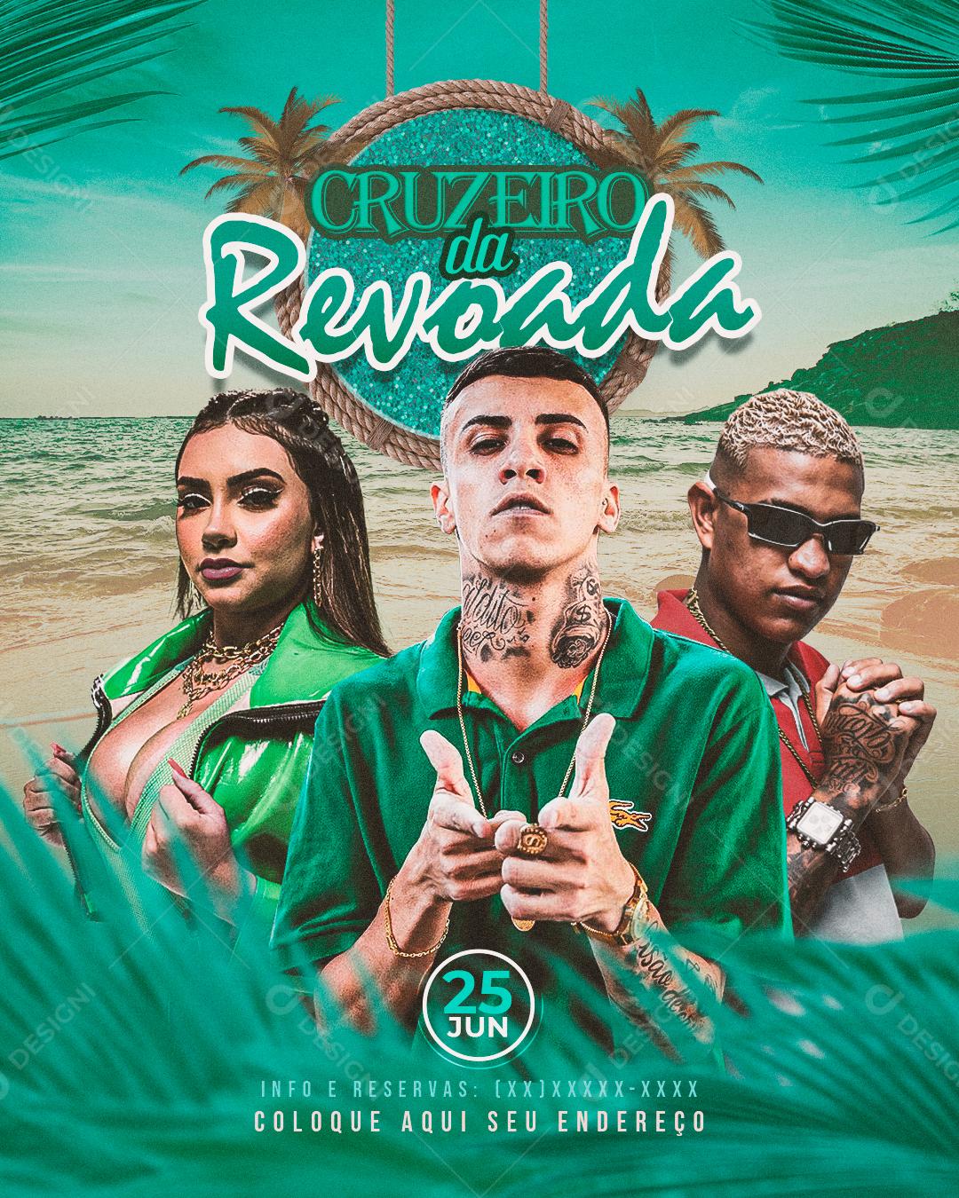 Flyer Cruzeiro Da Revoada Show Social Media PSD Editável