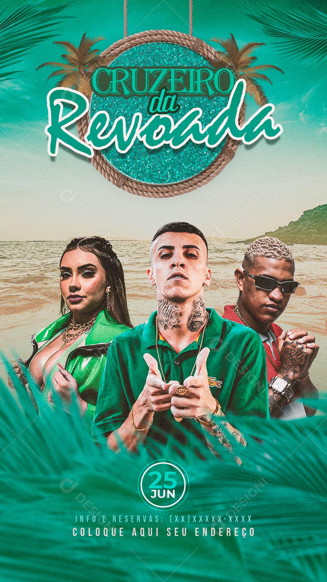 Flyer Cruzeiro Da Revoada Show Social Media PSD Editável