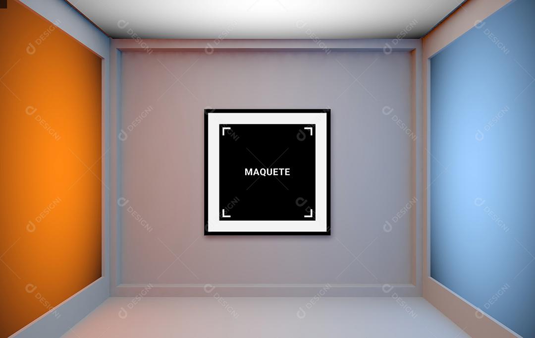 Mockup Engraved Logo Mockup In A Frame PSD